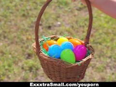 ExxxtraSmall - Teen Hunts Easter Eggs to Spread Her Legs Thumb