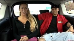 Skinny blonde hottie jessica car ride with johnny Thumb