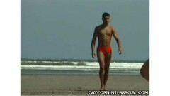 Gay latinos romping by the beach Thumb