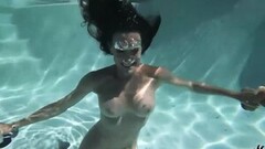 Fun Fit Cougar Masturbates Underwater Thumb