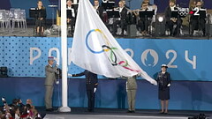 Olympic flag at the opening ceremonies in Paris is upside down Thumb