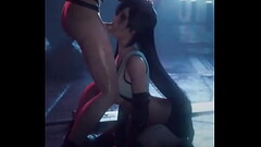 Tifa Lockhart face fucked on her knee Thumb