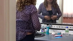 Spying on stepmom in the bathroom as she gets ready to have sex, great compilation Thumb