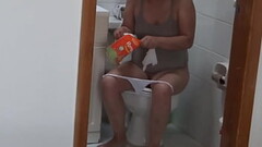 I record my stepmom urinating on the beach and washing her hairy pussy Thumb