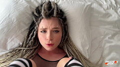 Beautiful Informal Girl with Dreadlocks and Piercings Deepthroats, Rough Fucks and Cum Swallows Thumb