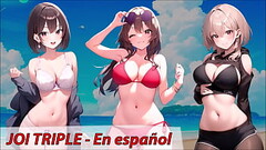 JOI hentai, tres amigas quieren masturbarte, en espa&ntilde_ol. Thumb