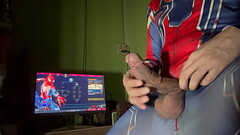 Spiderman playing his game. Thumb