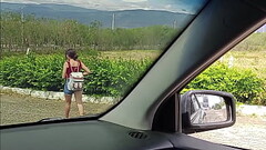 I FIND A SEXY SKINNY hitchhiker WALKING ON THE ROAD AND FUCK HER IN EXCHANGE FOR A LIFT Thumb