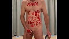 punycunt performs a jerk off and cum eating show Thumb