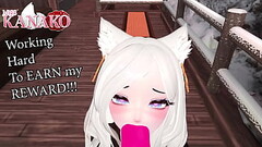 CATGIRL gives SLOPPY BJ for a very GOOD BOY!!! WEARING HOODIE BJ!!!! Thumb