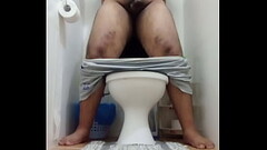 Vaibhav Jerks Off &amp_ Cums Over The Toilet Thumb