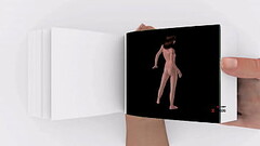 Flipbook animation of a cute girl posing sexy pose Thumb