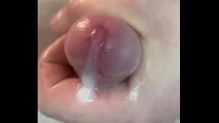 Close up pov teen wank with cumshot from big thick cock Thumb