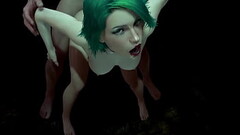 Hot Girl with Green Hair is getting Fucked from Behind | 3D Porn Thumb