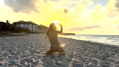 Monika Fox Swims In Atlantic Ocean And Poses Naked On A Public Beach Thumb