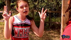 Sexy dramatic cheerleader gets shut up good with big black cock temptations Thumb