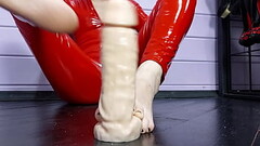 Hard barefoot toy cock trampling Thumb