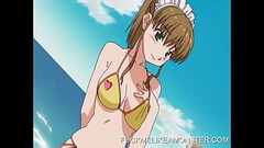 Masturbating anime maid in fantasy Thumb