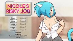 Nicole Risky Job [Hentai game PornPlay ] Ep.3 playing with a huge dildo on cam Thumb