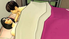 Japanese Step-mom and virgin step-son share the same bed at the hotel room on a business trip Thumb