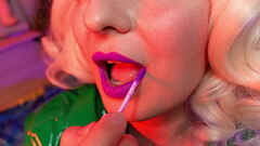 lipstick seduce - ASMR closeup video of pin up MILF Arya Thumb