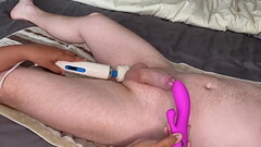 Destroying a fans cock with vibrators until it explodes.. wanna be next? Thumb