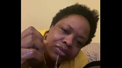 Mature ebony bbw gets throat fucked by Gansgta BBC Thumb