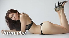 SUPERBE - (Victoria Garin) - Sexy Blue Eyed Model In Sexy Lingerie Undresses Slowly Thumb