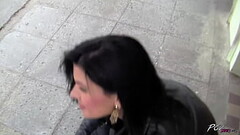 Sandra showing hot POV public dick sucking and facial Thumb