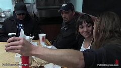 Babe fucked in public restaurant Thumb