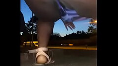 MILF twerks on public street no panties Thumb