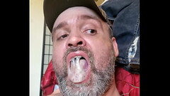 Cumplay with a Mouthful of My Own Cum Thumb