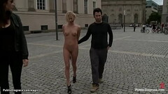 Slim European blond naked in public Thumb