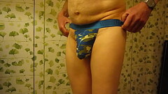 Grandpa David talks and tries on panties bought for him by Queenie Thumb