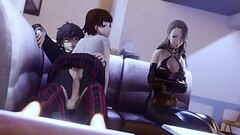 [amateurthrowaway] Makoto Niijima rides Akira while Sae watches Thumb