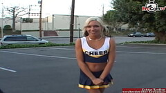 Petite blonde cheerleader teen pick up for sex in a car Thumb