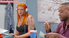 Thick redhead tgirl pounding bf and dyke in kinky threesome Thumb