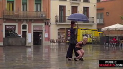 Public slut humiliated on the street by her strict domina Thumb