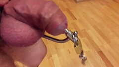 Male urethral chastity with small bullet plug inside first Thumb