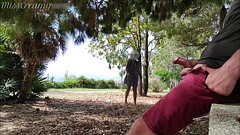 Dick flash - I pull out my cock in front of a young girl in the public park and she helps me cum - i Thumb