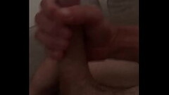 Jerking my hard cock with closeup cum Thumb