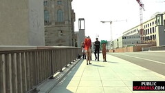 Public slut getting humiliated before bdsm gangbang Thumb