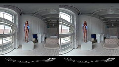 StasyQVR - 180 VR Porn Video - Red Hair, Blue Dress with LunyQ Thumb