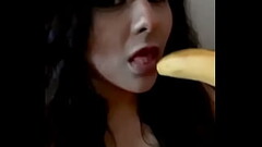 Banana blowjob Tease Miss Madii shows skills Thumb