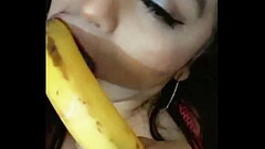 Latina Miss Madii Banana blowjob Tease Thumb