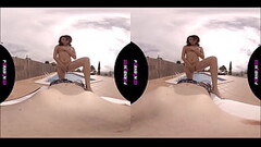 PORNBCN VR 4K | Young amateur fucking in the outdoor public pool Mia Navarro virtual reality 180 3D  Thumb