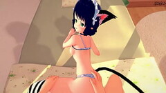 Cute cat girl Cyan Hijirikawa gets fucked from your POV, lets you cum inside her pussy - Show By Roc Thumb