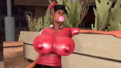 TF2 Femscout bubblegum breast expansion animation Thumb