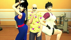 El Maestro Roshi Pervertido Entrena sexualmente a Chchi Milk y a Videl Hermosas Esposas Dragon Ball  Thumb