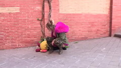 She has no problem with getting naked in the middle of the street! Thumb